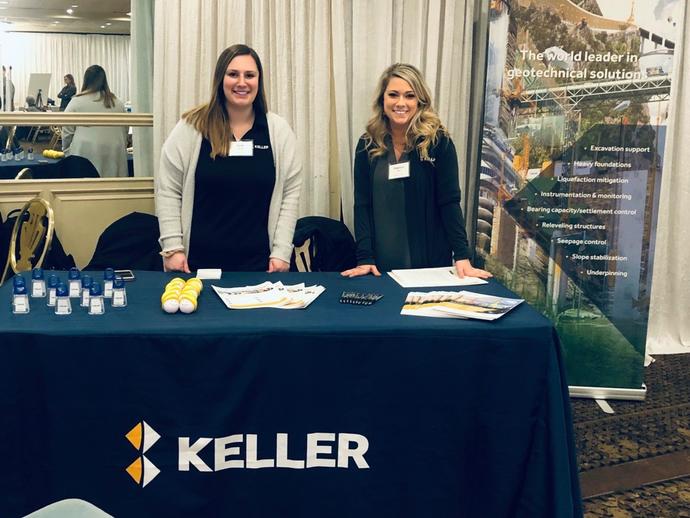 Keller employees at a recruitment fair